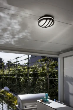 Wandleuchte Außen Aluminium E27 IP54 Ø26 cm blendarm