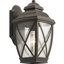 Wandleuchte außen Aluminium Glas Rustikal IP44 NOLDRA