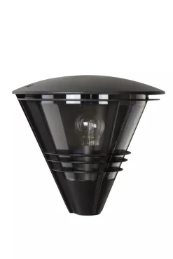 Wandleuchte Außen Aluminium Schwarz IP44 E27 T:27 cm