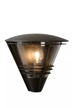 Wandleuchte Außen Aluminium Schwarz IP44 E27 T:27 cm