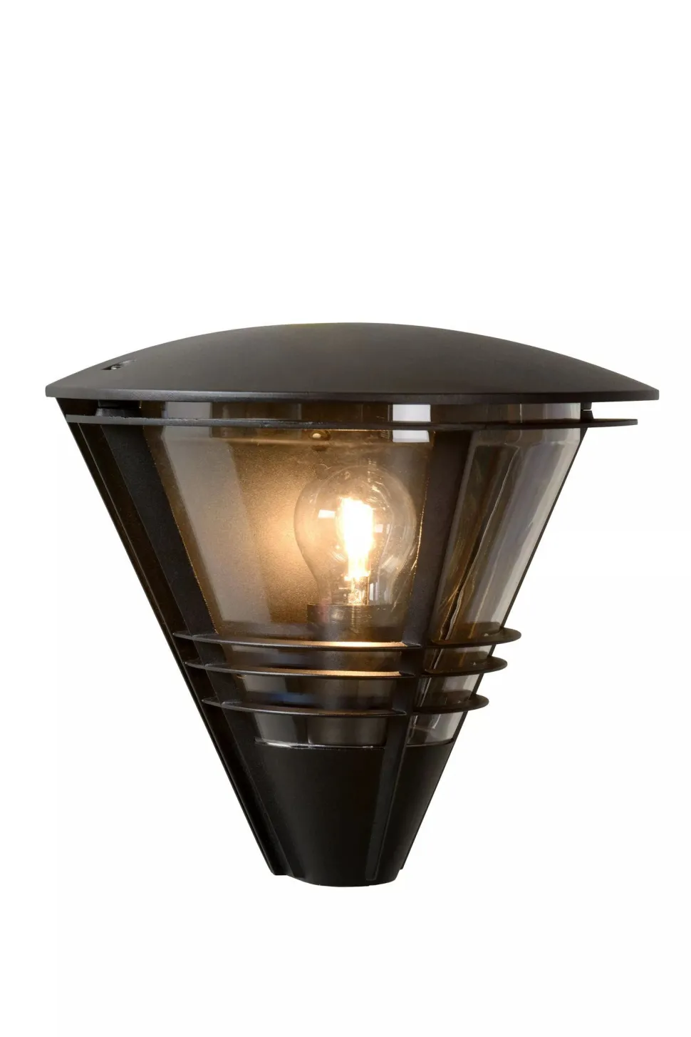 Wandleuchte Außen Aluminium Schwarz IP44 E27 T:27 cm