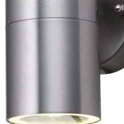 Wandleuchte Außen Downlight Stahl IP44 GU10 H:12 cm