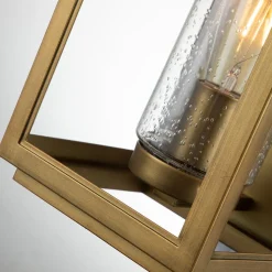 Wandleuchte außen E27 IP44 44,5 cm hoch in Messing antik