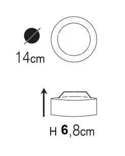 Wandleuchte außen Echt-Messing Glas Ø 14 cm IP64 G9
