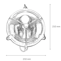 Wandleuchte Außen Glas Messing Haus rund Maritim