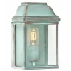 Wandleuchte Außen Grün antik eckig IP44 Haustür