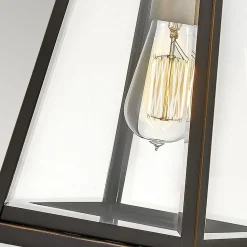 Wandleuchte außen H: 48,8 cm IP44 E27 in Bronze Garten