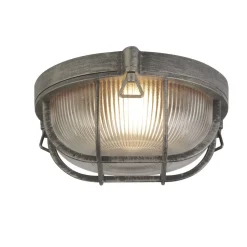 Wandleuchte außen in Silber Antik Maritim Ø 26,5 cm IP44