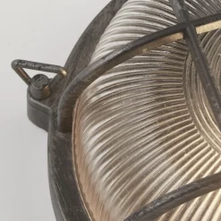 Wandleuchte außen in Silber Antik Maritim Ø 26,5 cm IP44