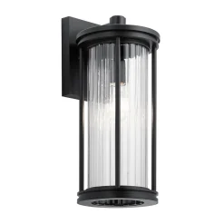 Wandleuchte außen IP44 40,6 cm hoch Aluminium Glas E27