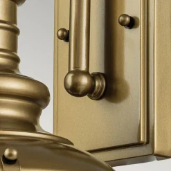 Wandleuchte außen IP44 E27 in Messing antik Vintage