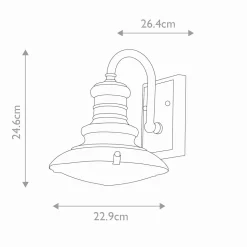Wandleuchte außen IP44 E27 in Messing antik Vintage
