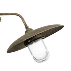 Wandleuchte außen IP44 Messing E27 in Bronze Antik matt