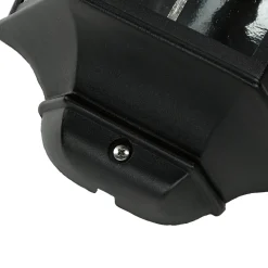 Wandleuchte Außen Kirchenglas IP43 Schwarz Haus