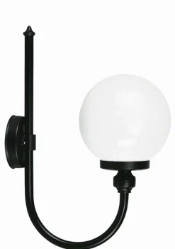 Wandleuchte Außen Kugel Schirm Schwarz Weiß E27 IP43