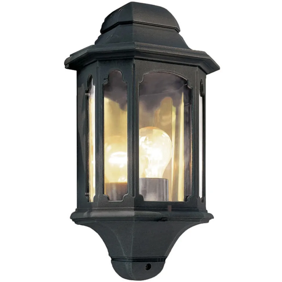 Wandleuchte Außen Laterne Schwarz Rustikal IP44 Haus