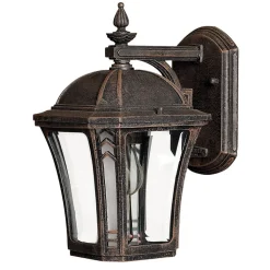 Wandleuchte Außen Laterne Braun antik Aluminium