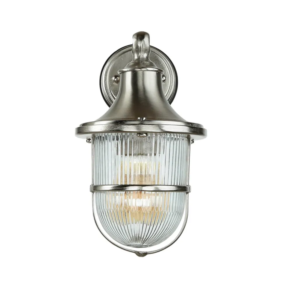 Wandleuchte Außen Maritim IP64 Haustür Echt-Messing