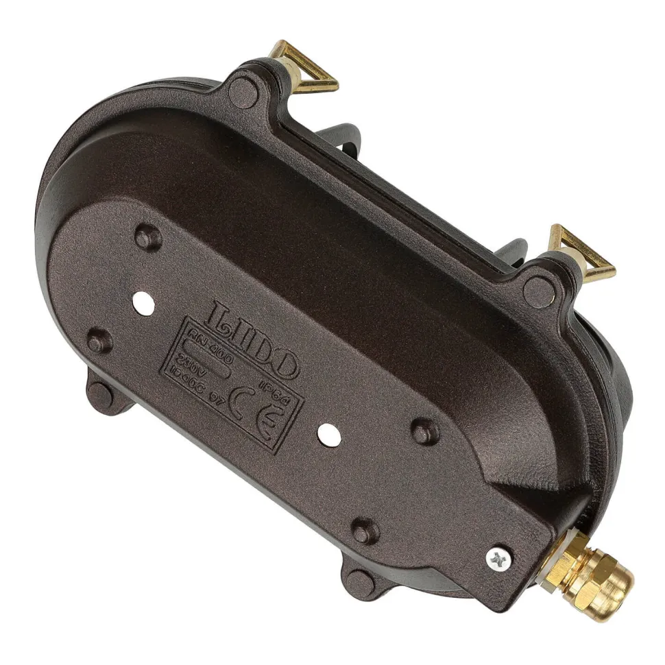 Wandleuchte außen Maritim IP64 Messing Riffelglas E27