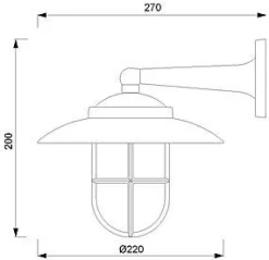 Wandleuchte Außen Messing IP43 Maritim ROSARIO