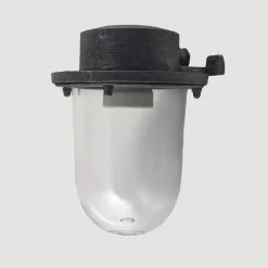 Wandleuchte außen Messing Glas 18 cm hoch IP64 E27 PANTE