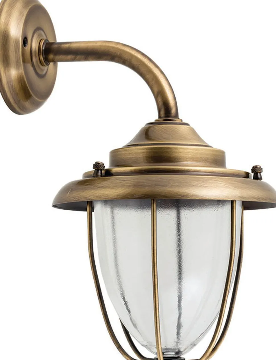 Wandleuchte Außen Messing Maritim Haus GREVENA