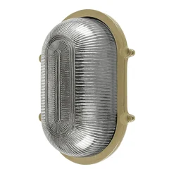 Wandleuchte außen Messing Glas 26 cm IP64 Maritim THERA