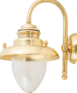 Wandleuchte Außen Messing Glas Maritim Haus Hof