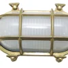 Wandleuchte Außen Messing oval IP64 Maritimer Stil