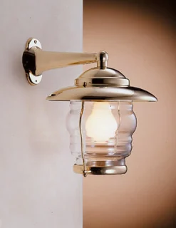 Wandleuchte Außen Messing Maritim IP43 Eingang