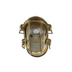 Wandleuchte Außen Messing Maritim IP64 Haus Terrasse