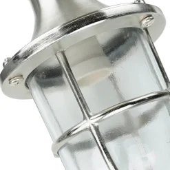 Wandleuchte Außen Nickel Echt-Messing IP64 Hof