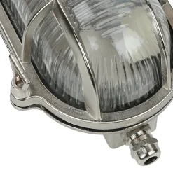 Wandleuchte Außen Nickel Maritim IP64 Echt-Messing