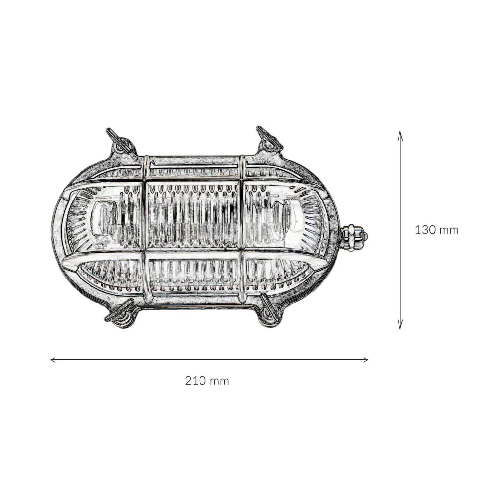 Wandleuchte Außen Nickel Maritim IP64 Echt-Messing