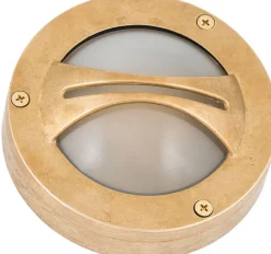 Wandleuchte Außen Rund Messing Maritim IP64 Haus