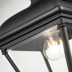 Wandleuchte außen Schwarz 42,2 cm hoch IP44 E27