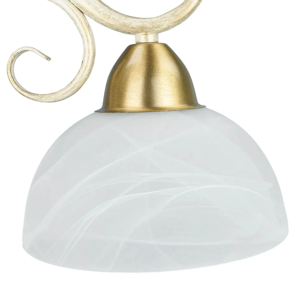 Wandleuchte AURORA WHITE in Shabby Weiß