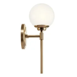 Wandleuchte Bad Kugelschirm H: 34,8 cm mit LED G9 3000K