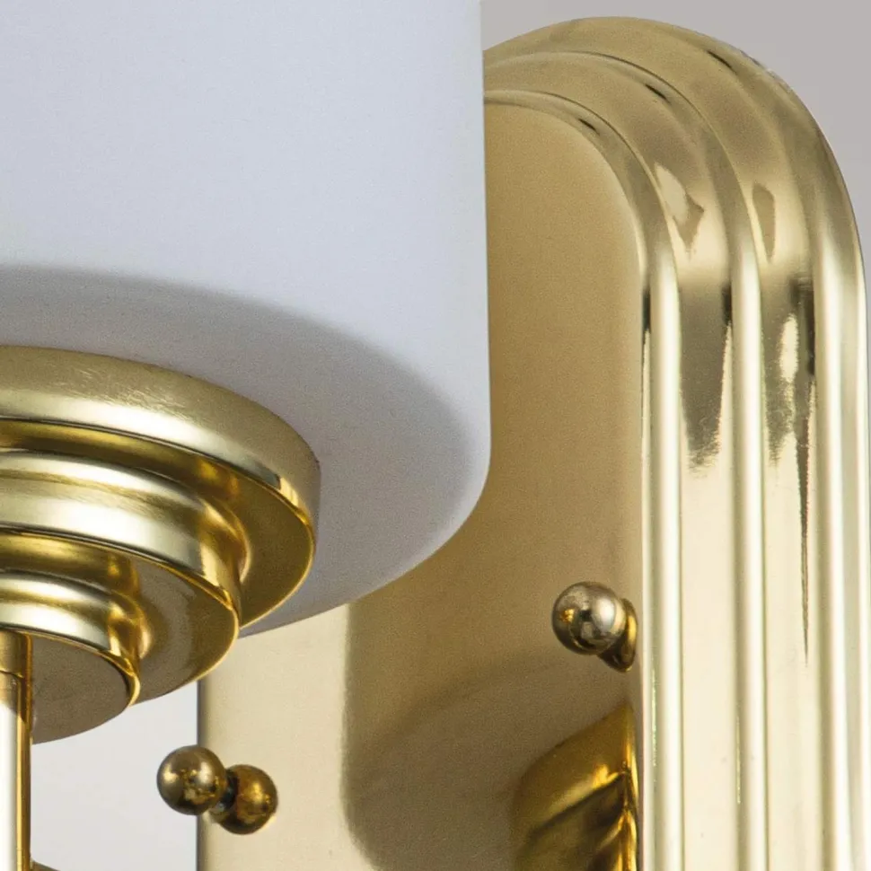 Wandleuchte Badezimmer LED G9 IP44 H: 21,6 cm Messing Weiß