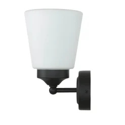 Wandleuchte Badezimmer Weiß Schwarz Metall IP44