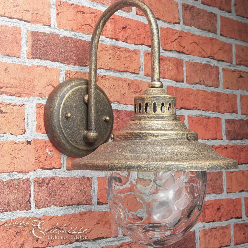 Wandleuchte BARCELONA in Antikgold