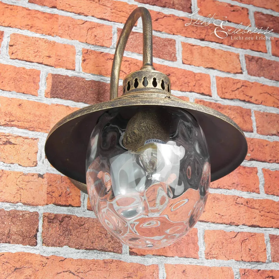 Wandleuchte BARCELONA in Antikgold