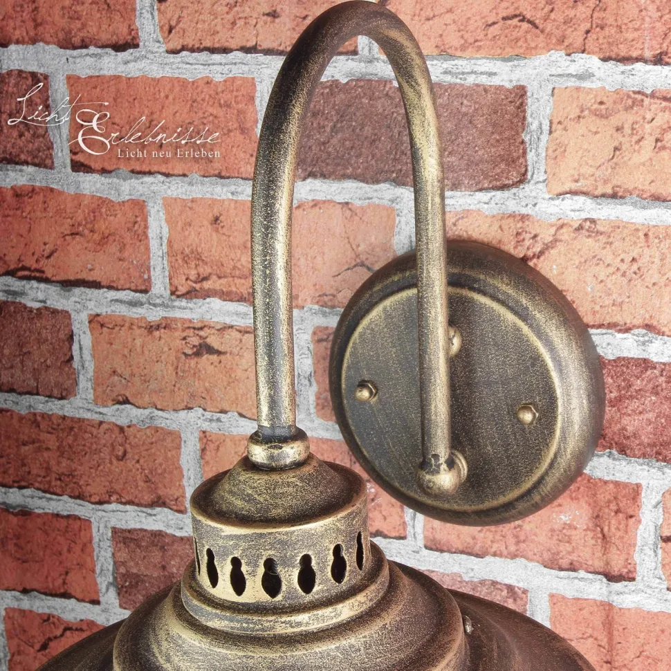 Wandleuchte BARCELONA in Antikgold