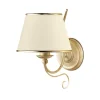 Wandleuchte BERTHA Shabby Gold Weiß Bett Lampe E27