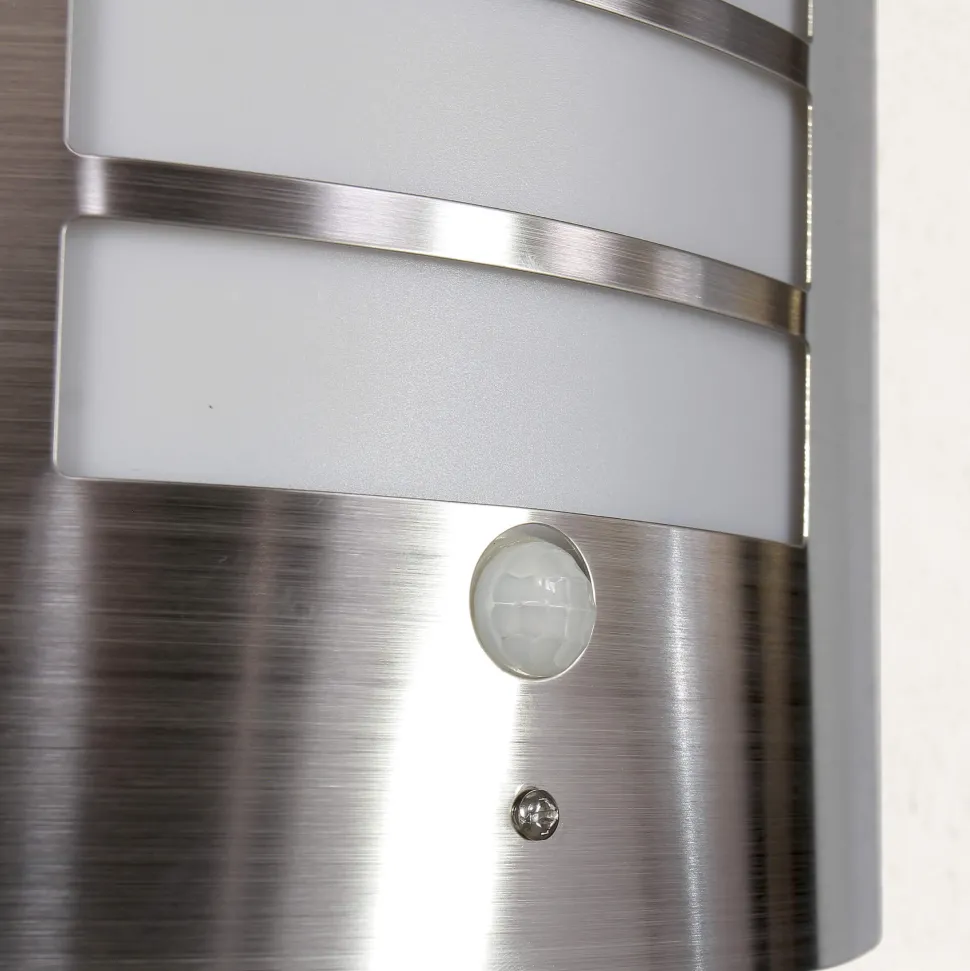 Wandleuchte Bewegungsmelder Edelstahl IP44 wetterfest