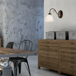 Wandleuchte Braun Glas Metall Rustikal LIRLIN