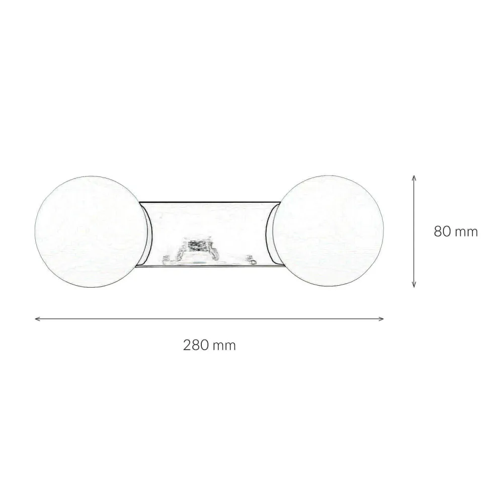 Wandleuchte BRAZOS in Chrom 2-flmg