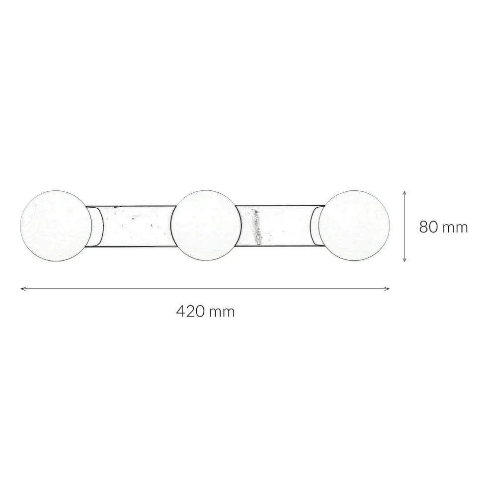 Wandleuchte BRAZOS in Chrom 3-flmg