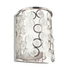 Wandleuchte CASTELO Nickel Glas Seide Modern Lampe