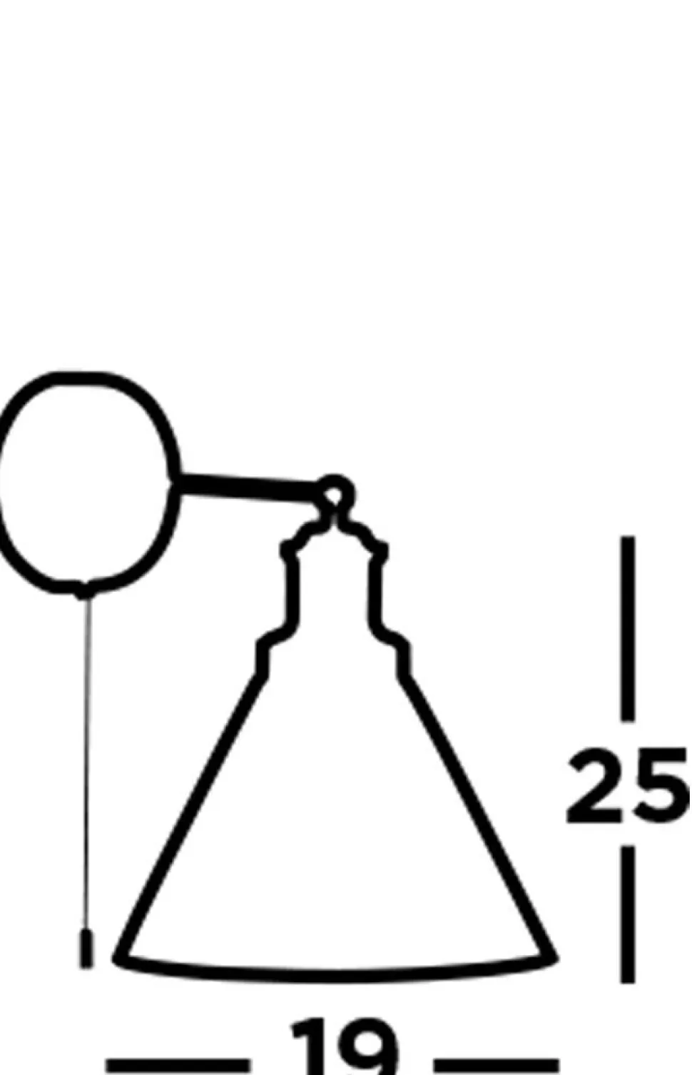 Wandleuchte E27 Schwarz Klar mit Schalter Vintage